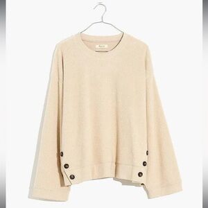 MADEWELL Women’s Resourced Brushed Side-Button Pullover